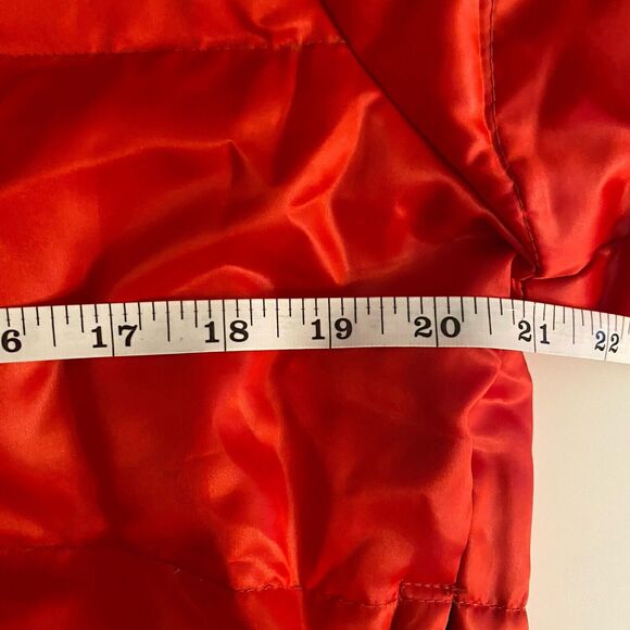 Vintage Ralph Lauren Womens Quilted Down Puffer Jacket Red Hood Sz Small - Picture 7 of 11